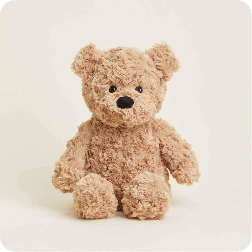 Microwavable Brown Curly Bear Stuffed Animal Warmies